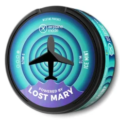 Ice Mint Airplane Mode Nicotine Pouches by Lost Mary