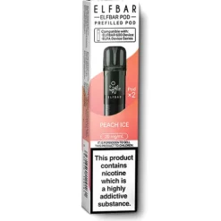 Peach Ice Elfbar 600 Prefilled Pods